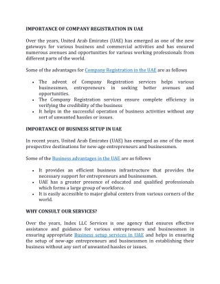 BUSINESS SETUP IN UAE
