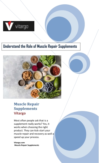 Understand the Role of Muscle Repair Supplements