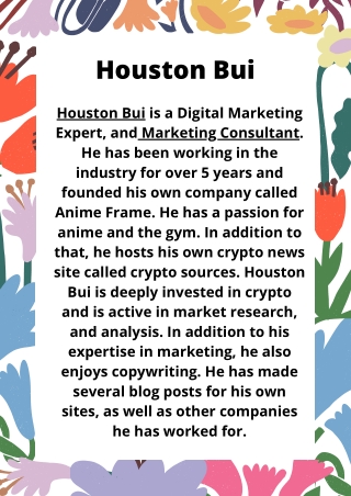 Houston Houston Bui-Create a Digital Marketing Plan