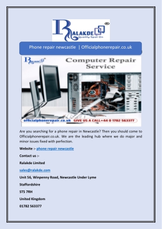 Phone repair newcastle  | Officialphonerepair.co.uk