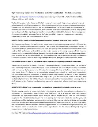 High-Frequency Transformer Market