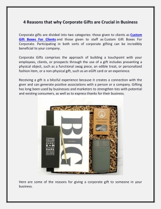 4 Reasons that why Corporate Gifts are Crucial in Business-converted