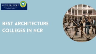 Architecture Colleges in Uttar Pradesh | B Arch Colleges in Delhi Ncr