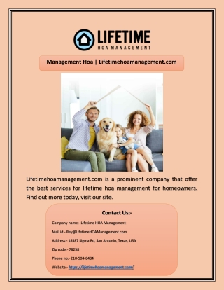 Management Hoa | Lifetimehoamanagement.com