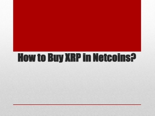 How to Buy XRP in Netcoins