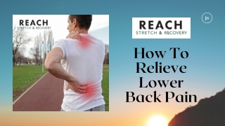 How To Relieve Lower Back Pain