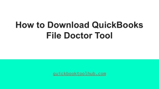 How to Download and Use QuickBooks File Doctor Tool