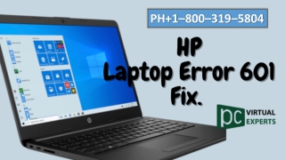 HP PC Error 601 Support 1–800–319–5804  Get Rid of HP Battery Alert 601.