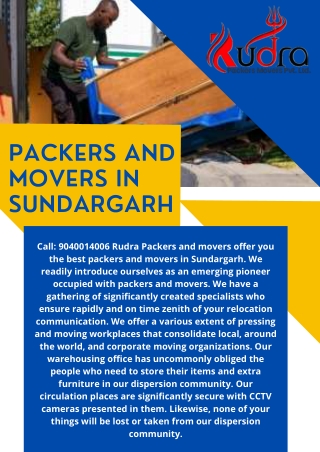 Packers and movers in Sundargarh