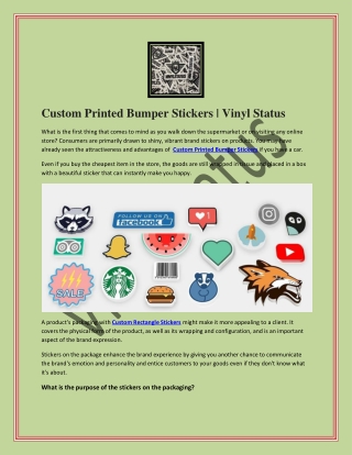 Custom Printed Bumper Stickers