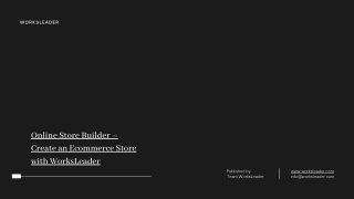 Online Store Builder – Create an Ecommerce Store with WorksLeader