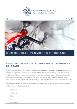 Commercial Plumbers Brisbane