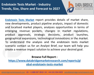Endotoxin Tests Market