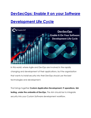 DevSecOps_ Enable it on your Software Development Life Cycle