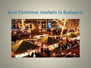 Best Christmas markets in Budapest