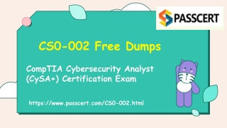 Download 2021 CompTIA CySA  CS0-002 Real Dumps