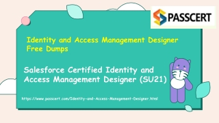 Salesforce Identity and Access Management Designer Dumps