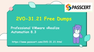 VCP-CMA 2021 2V0-31.21 Dumps