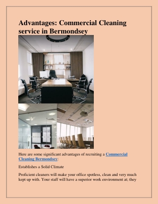 Best Office Cleaning in Bermondsey
