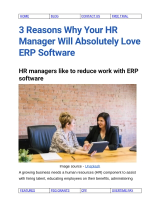 HR Managers ERP Software