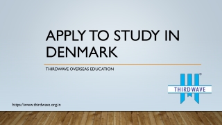 Apply to Study in Denmark