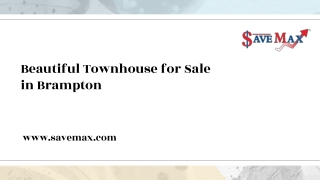 Beautiful Townhouse for Sale in Brampton