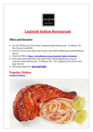 5% Off - Laajwab Indian food Menu St Albans, VIC