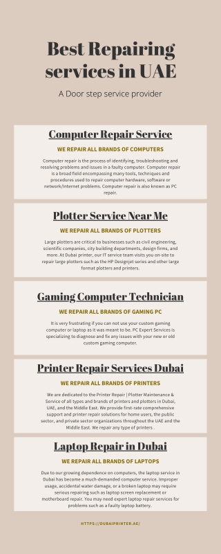 PC Repair Services Dubai