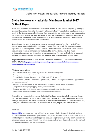 Global Non-woven - Industrial Membrane Market Trends, Insights, Challenges