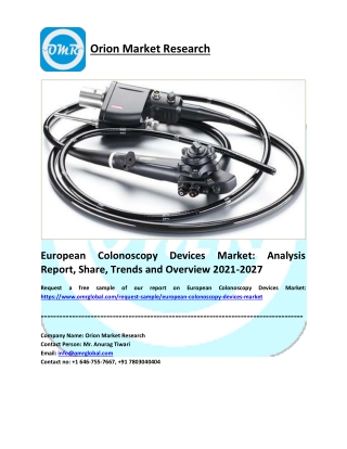 European Colonoscopy Devices Market Share, Trends, Analysis and Report 2021-2027