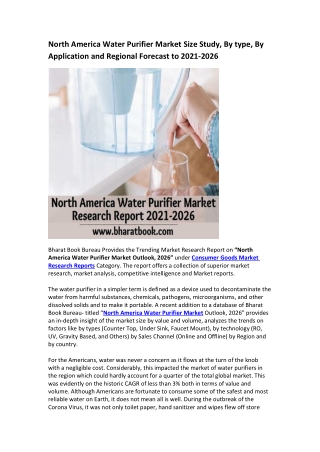 North America Water Purifier Market Research Report 2021-2026