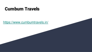 Cumbum Travels _ Bus Booking _ Reasonable Bus Tickets