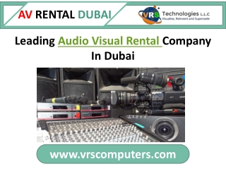 Leading Audio Visual Rental Company In Dubai