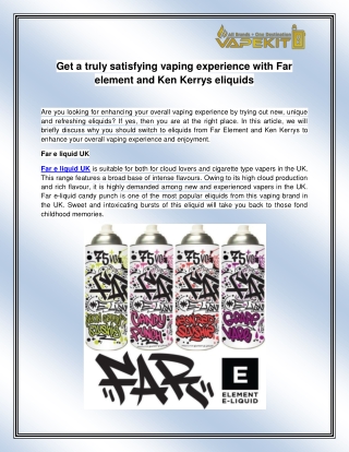 Far e liquid UK