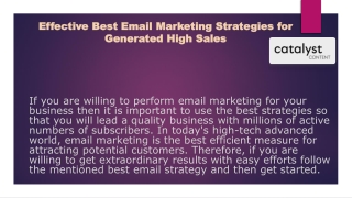 Effective Best Email Marketing Strategies for Generated High Sales