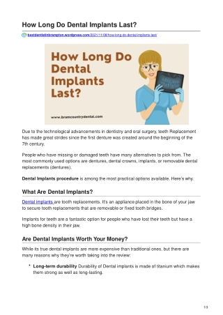 How Long Do Dental Implants Last