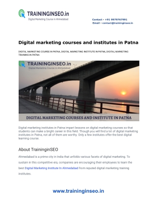 Digital marketing courses and institutes in Patna