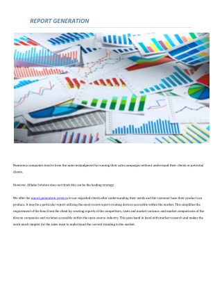 Report generation services