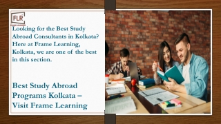 Best Study Abroad Programs Kolkata – Frame Learning