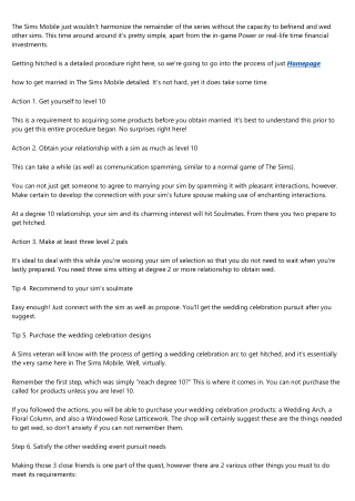 Sims 4 Guide
