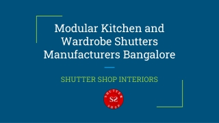 Modular Kitchen & Wardrobes Designs in Bangalore - Shutter Shop