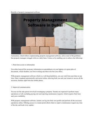 Property Management Software in Dubai