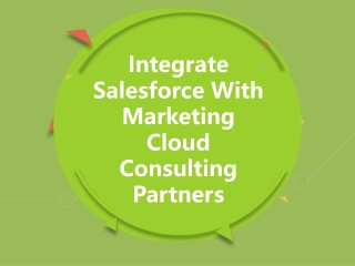 Integrate Salesforce With Marketing Cloud Consulting Partners