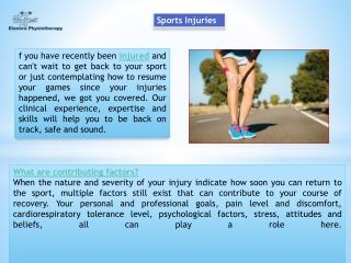 Sports injury physio in Goldcoast