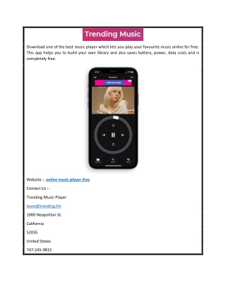 Online Music Player Free  Trending.fm