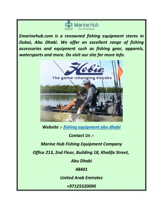 Fishing Equipment Abu Dhabi  Emarinehub.com