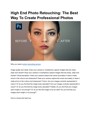 How To Make Your Product Stand Out With How to make high end photo retouching