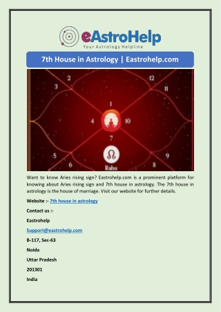 7th House in Astrology | Eastrohelp.com