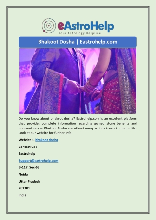 Bhakoot Dosha | Eastrohelp.com