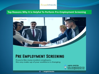 Top Reasons Why It Is Helpful To Perform Pre-Employment Screening